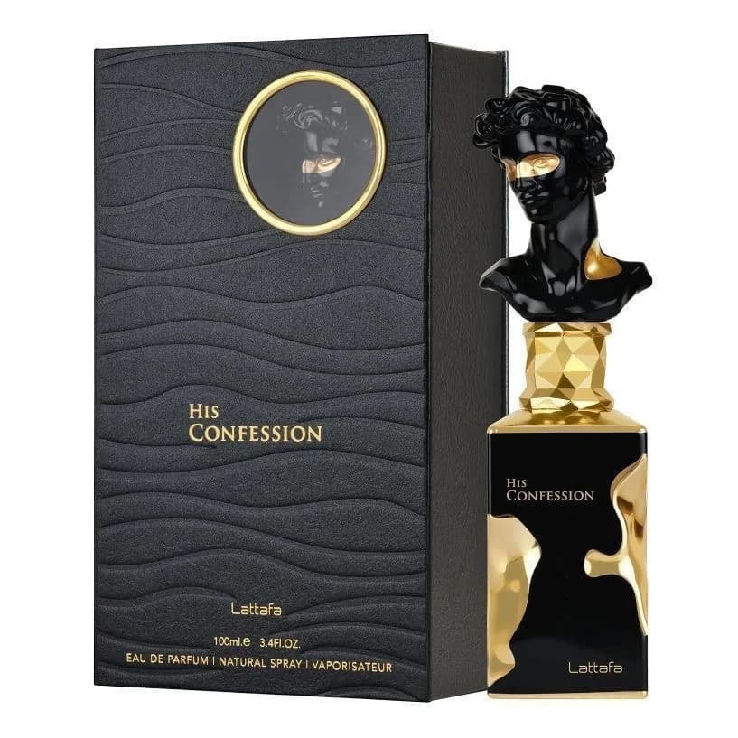 Lattafa His Confession - 100ml Unscented Perfume Scent: Oriental Woody Blend Suitable Occasions: Date, Commute, Business, Gift-giving