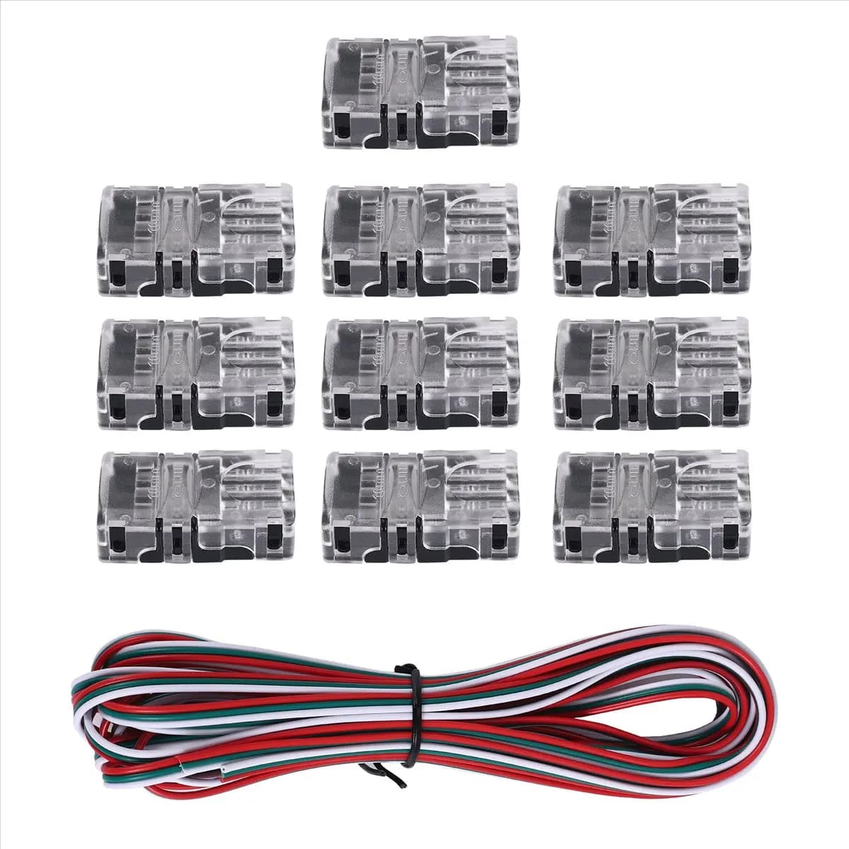 Compatible 11 Pieces Tunable 3 Pin LED Strip Connectors 10mm LED Strip Light Connectors LED Strip Connector Terminal…