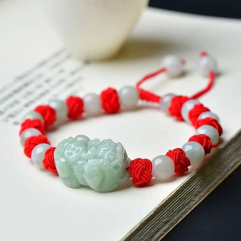 Natural Burmese Jadeite Pixiu Bracelet Fashion Accessories Real Jade Charm Beads Bangle Jewelry Amulet Luxury Gifts…