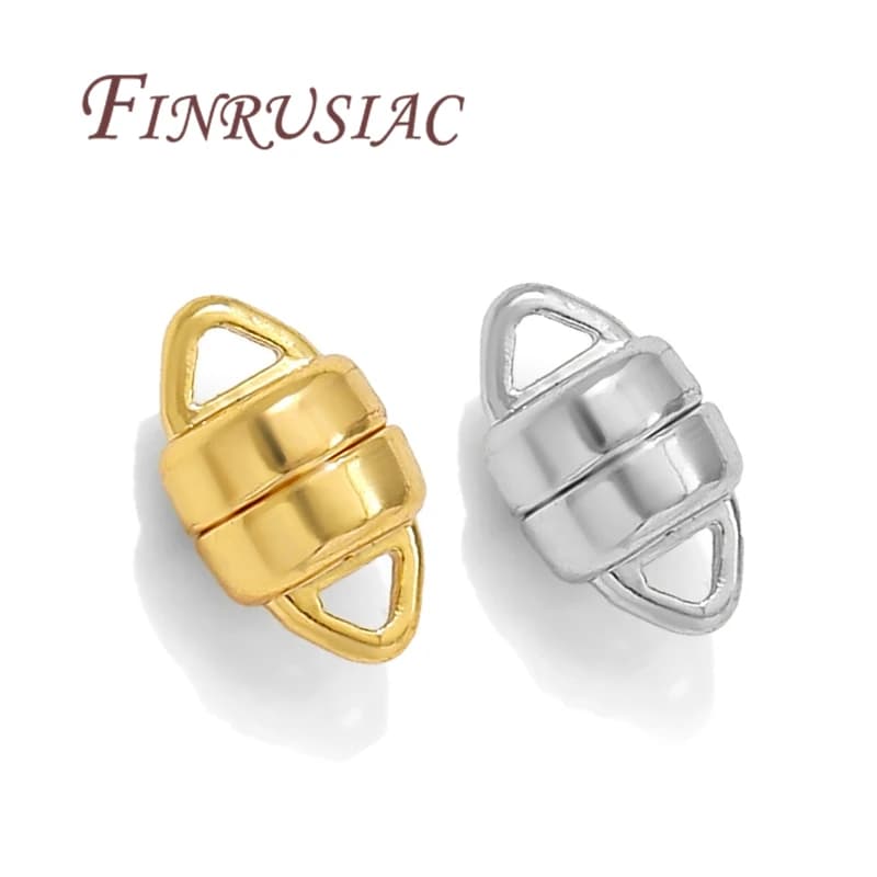 6x10mm 18K Gold Plated Magnetic Clasps For Jewelry,Connectors Clasps For Bracelets Necklaces Making Accessories,Magnet…