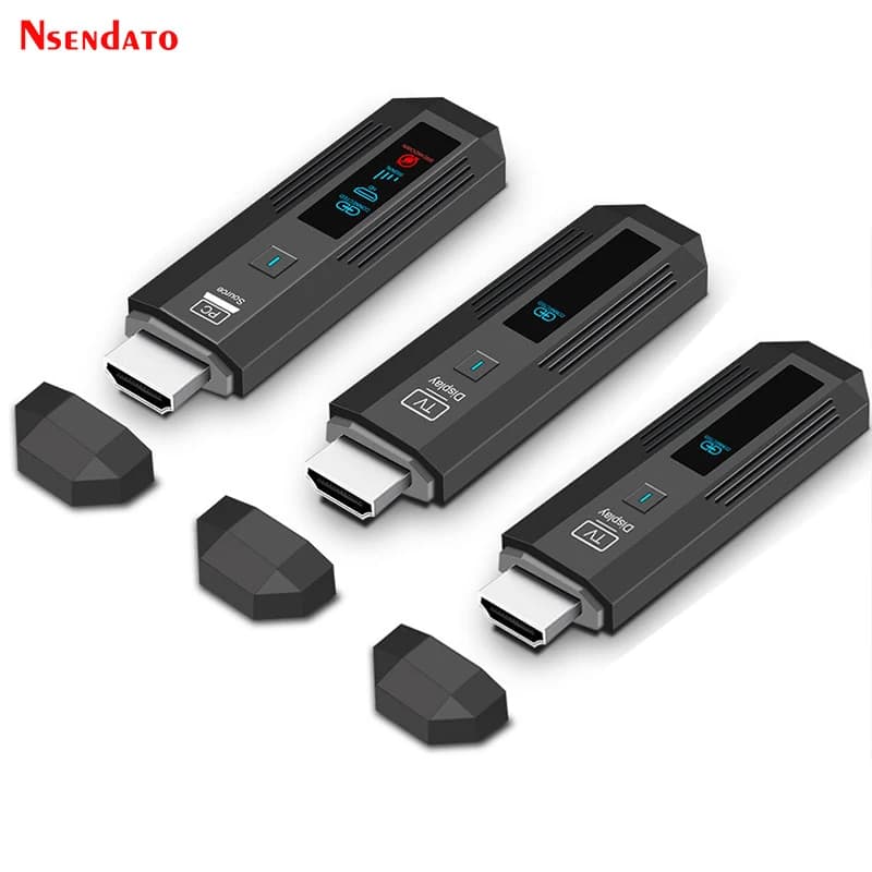 50M Wireless Extender HDMI Video Transmitter Receiver HDMI Wireless Display Screen Sharing TV Stick Adapter For PC TV…