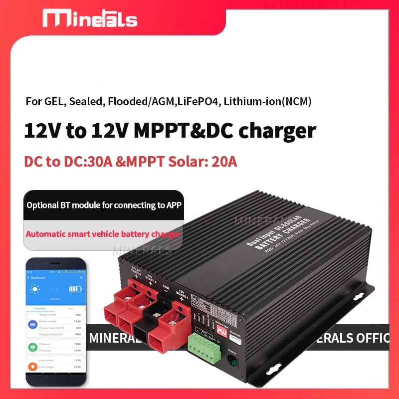 BS123020 MPPT Solar Controller DC Charger 12V RV Boat DC Charger Smart Charger