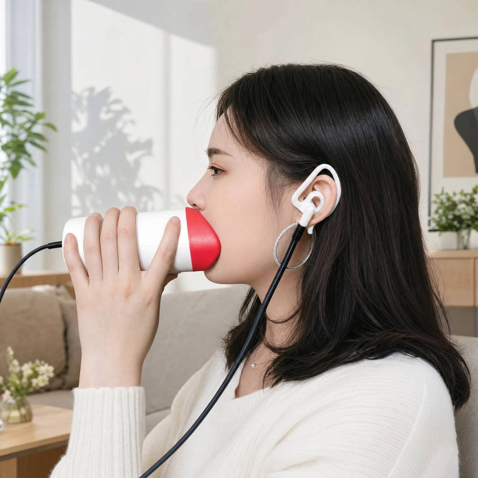 Vocal Practice Device with Sound-Absorbing Sound-Dampening Lining Handheld Voice Coach Singing Straw Breath Control…