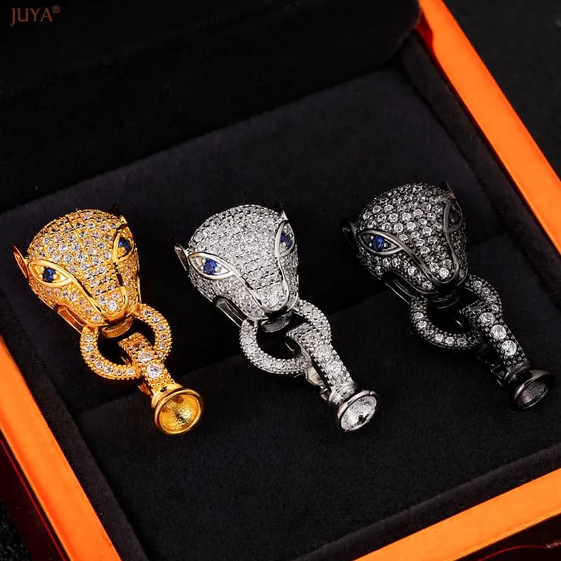 JUYA Good Quality Clasps Hooks Fasteners Copper Zircon Clasps Connector For DIY Needlework Pearls Jewelry Making…