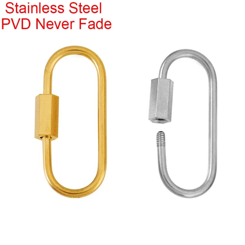 5pcs 38mm PVD Stainless Steel Swivel Rotating Keychain Accessories Heart Star Keyring Key Ring Key Chain For DIY Jewelry Making
