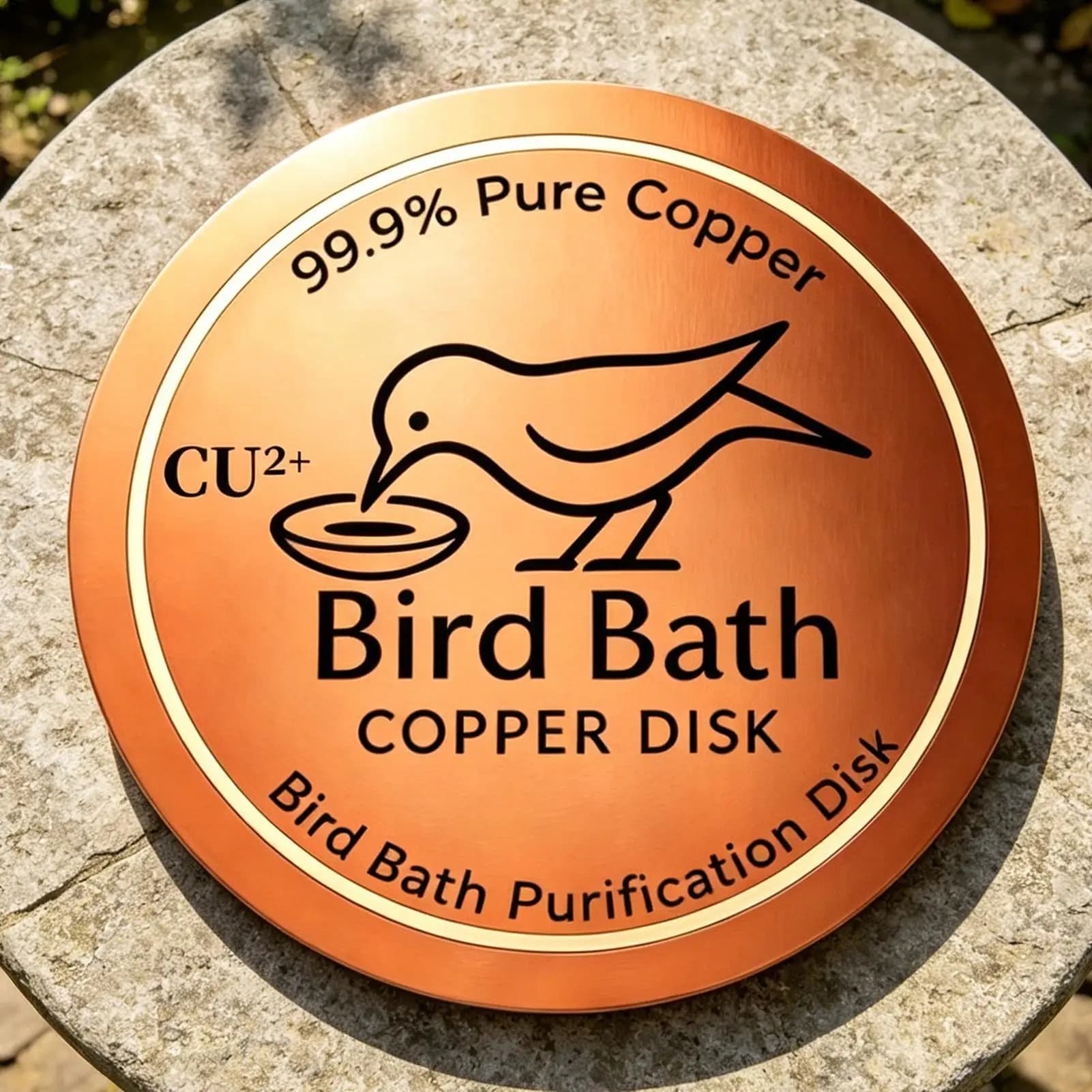 Bird Bath Copper Disk 0.6mm Thick Purification Plate Safe Bird Bath Disk For Outdoor Garden Patio Lawn Yard Farm Fountain