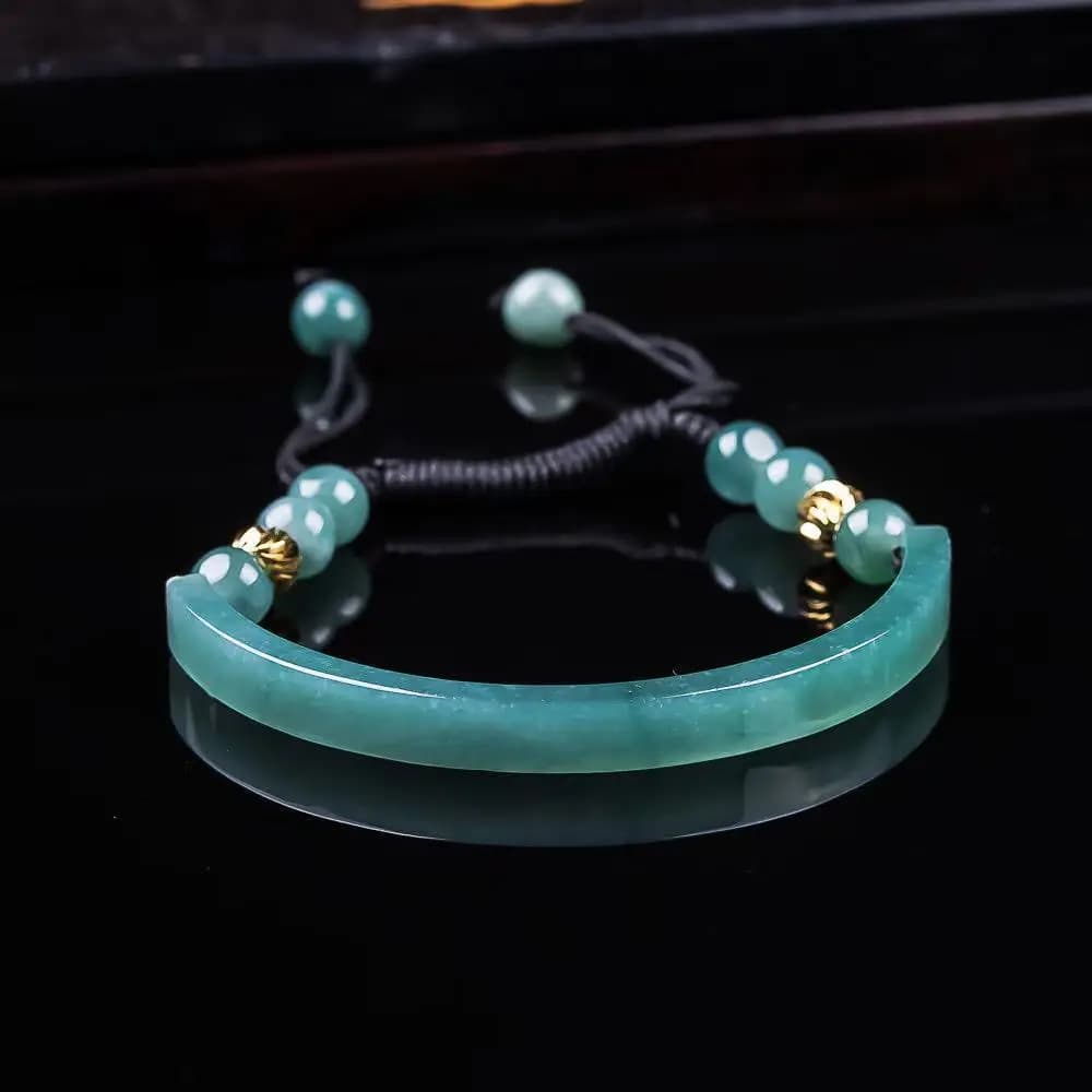 Myanmar Jadeite Bracelet Accessories Carved Gemstone Natural Burmese Jade Bangle Talismans Fashion Gifts for Women…