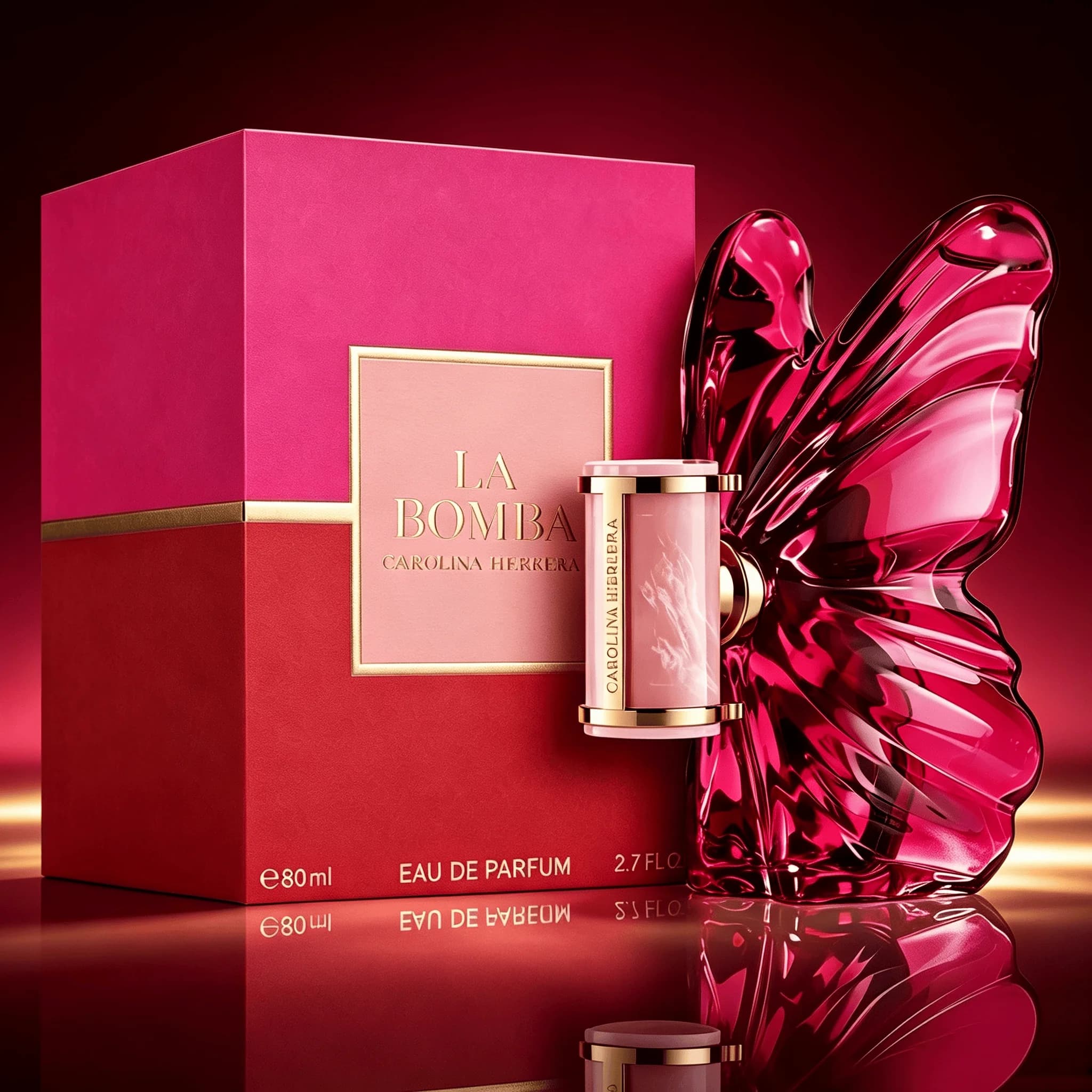 Carolina Herrera La Eau De Parfum 2.7 Oz 80ml, Long‑Lasting Fruity Floral Vanilla Fragrance, Luxury Unisex Perfume Cologne Spray, Brand New In Sealed Box, Ideal Gift for Him Her Men Women for Daily Da