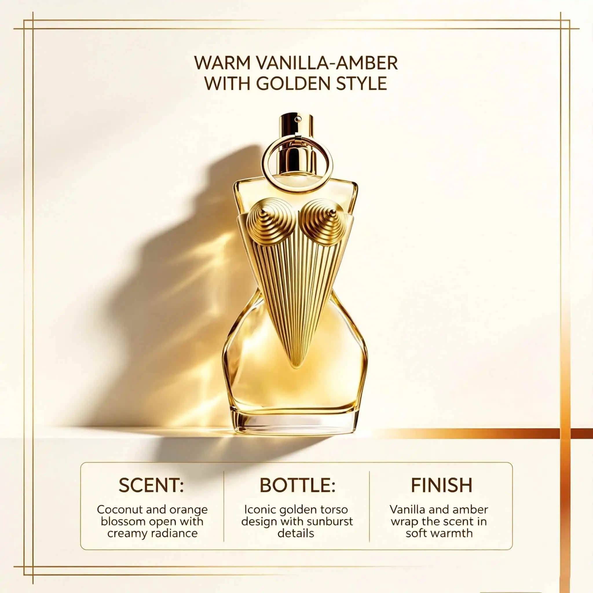 Jean Paul Gaultier Divine. Orange Blossom And Jasmine Unfold With Soft Milky Dry‑Down. Radiate Elegant Allure For…
