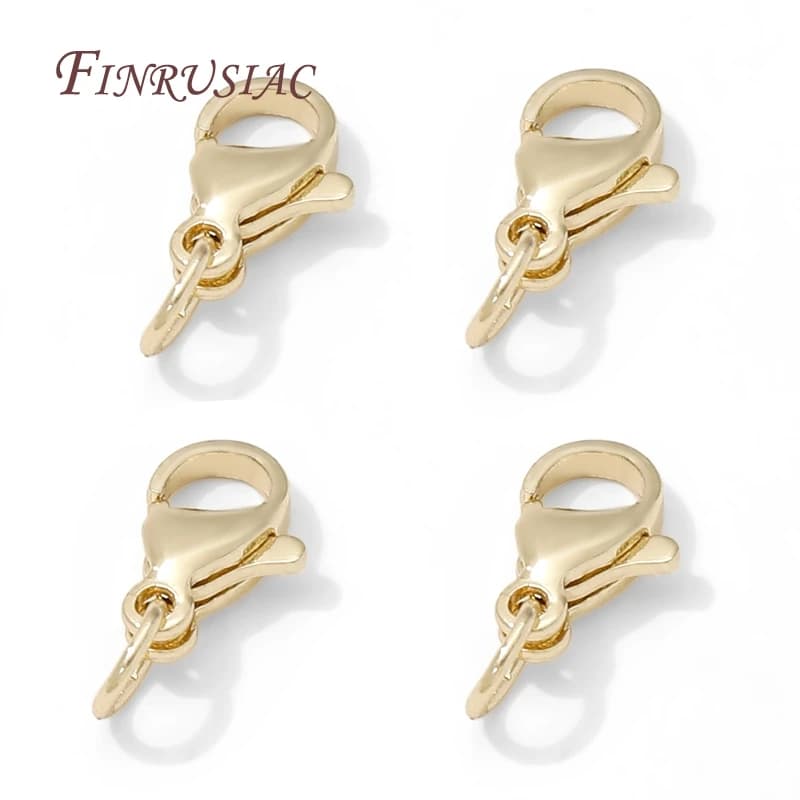 Stainless Steel Gold Plated 10mm Lobster Clasps,Locks For Jewelry Connectors DIY Bracelets Making Accessories,Clasps…