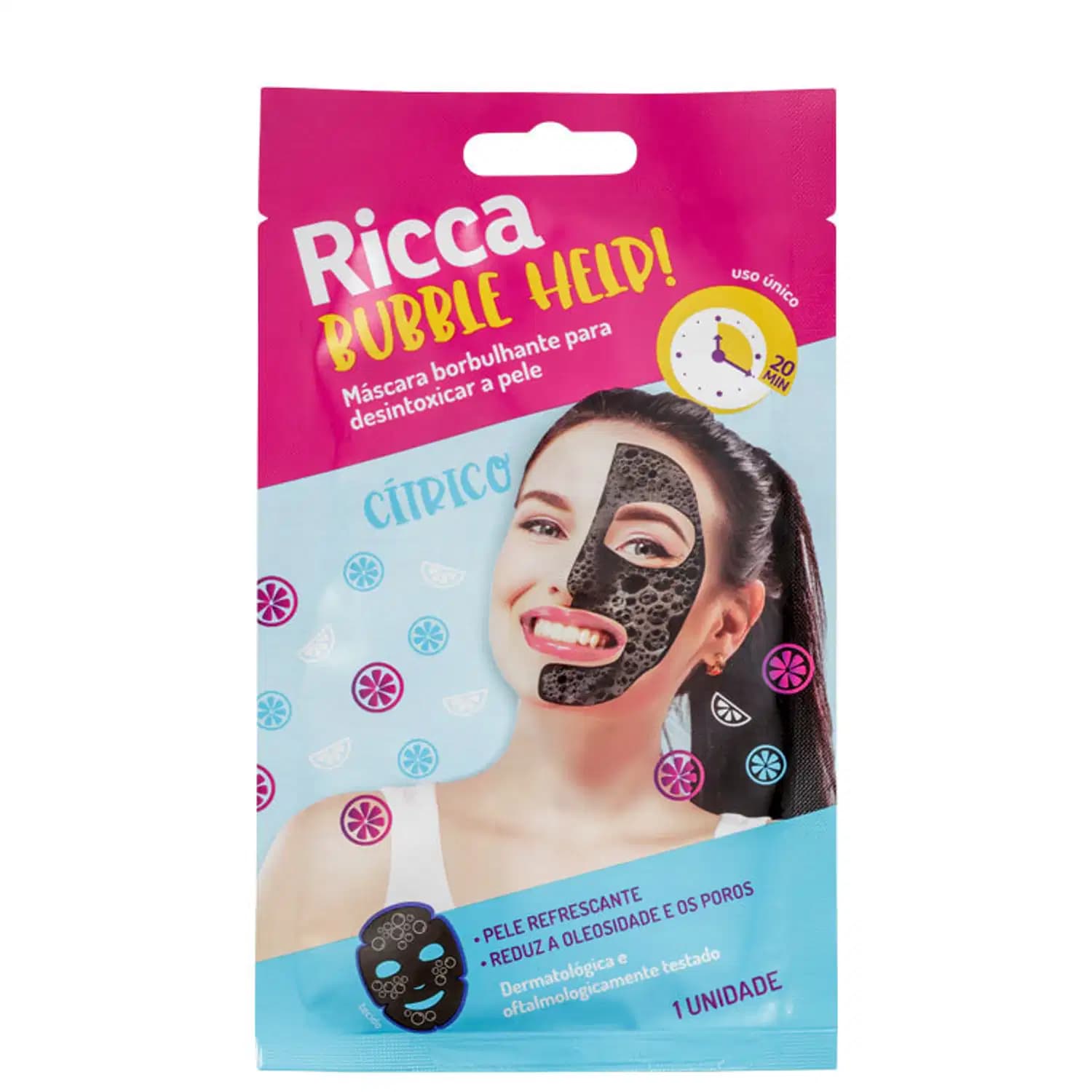 Ricca Bubble Help! - Máscara de Limpeza Facial (1 unidade)