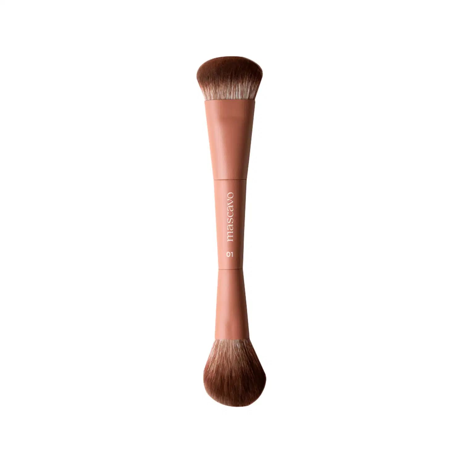 Pincel de Maquiagem Duplo Para o Rosto Series 01 Mascavo