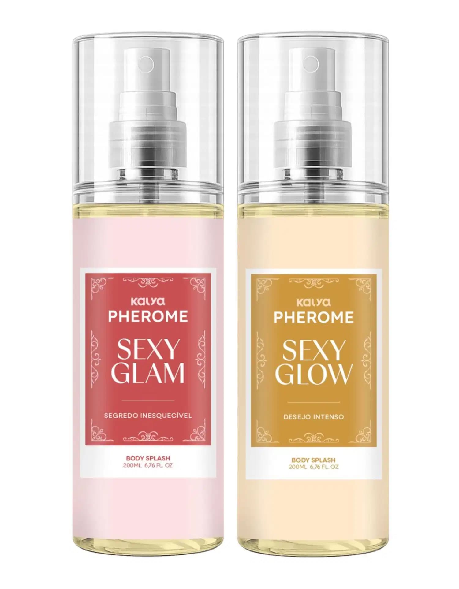 Kit Body Splash Pherome Sexy Glam Sexy Glow Kalya 200ml