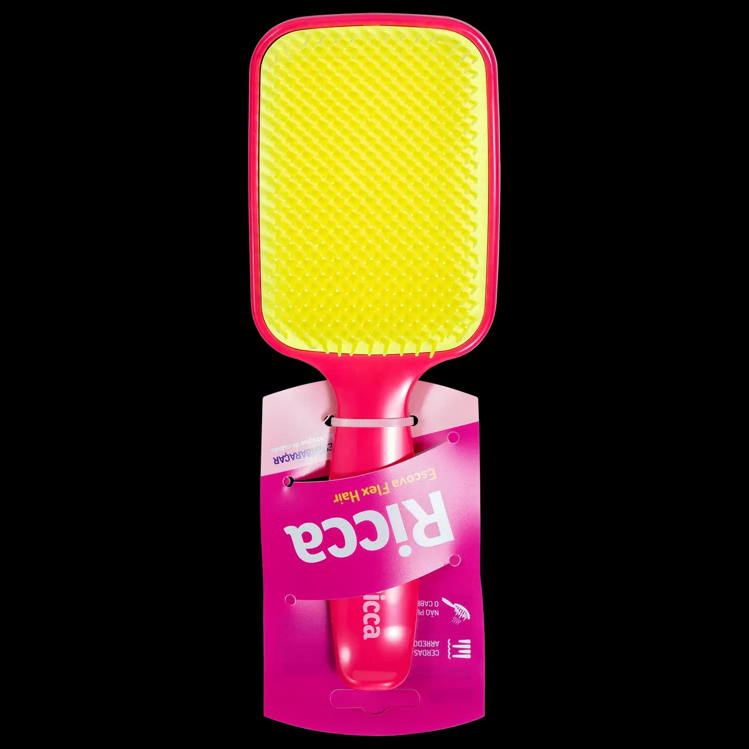 Ricca Flex Raquete Pink - Escova de Cabelo