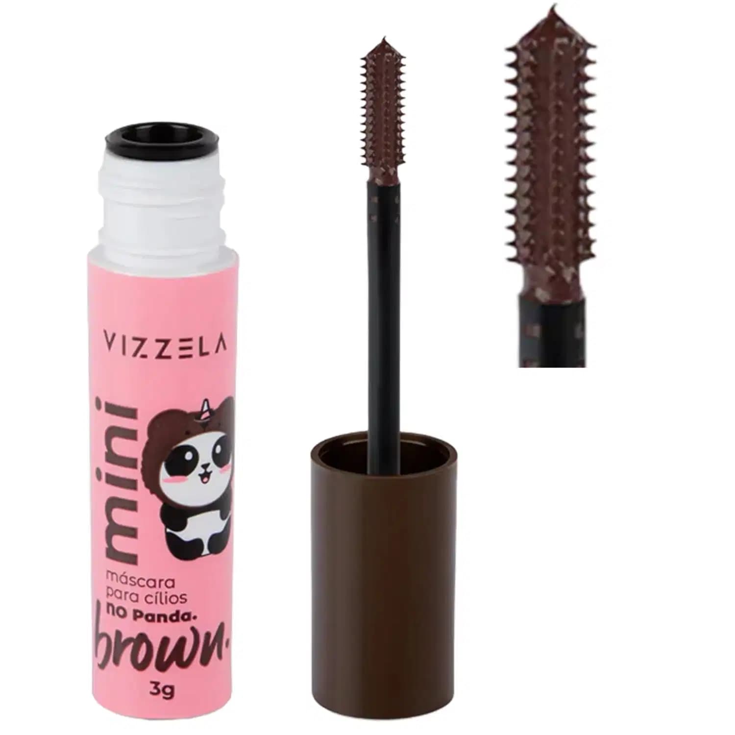 Vizzela Cosméticos No Panda Mini Brown - Máscara de Cílios 3g