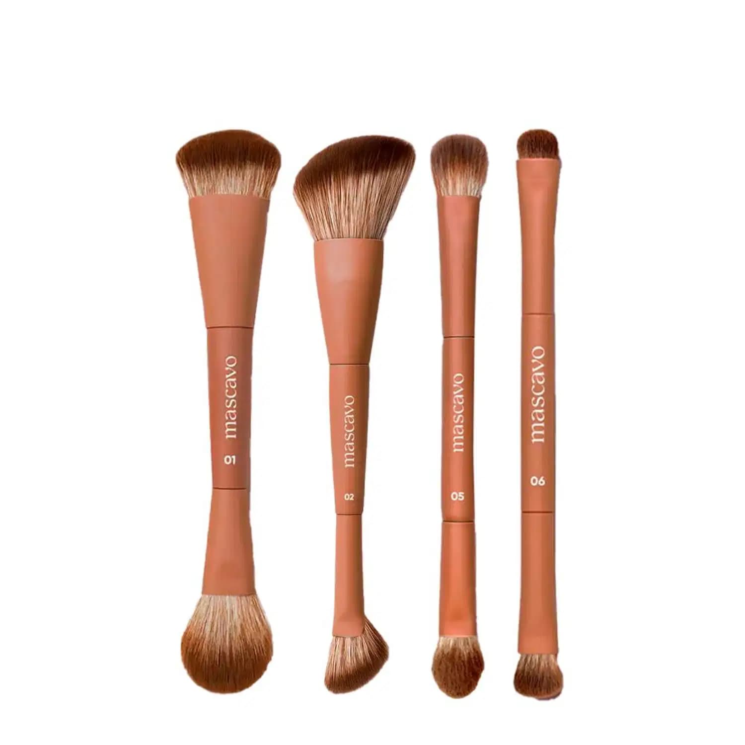 Kit Mascavo Pro Series Pincel de Maquiagem 4 Pincéis