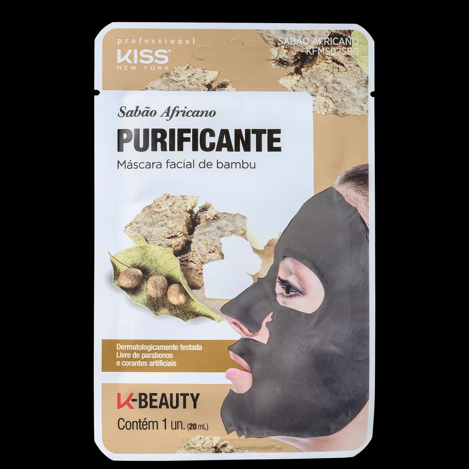 Kiss New York Sabão Africano Purificante - Máscara de Limpeza Facial 20ml