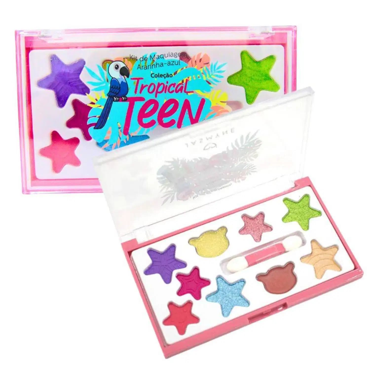 Kit de Maquiagem Jasmyne Tropical Teen Ararinha-azul A 7,65g
