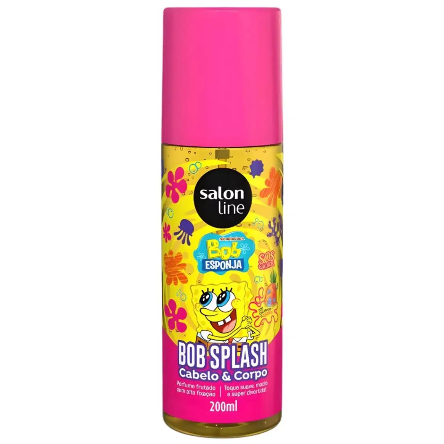 Body Splash Cabelo e Corpo Salon Line Bob Esponja Sos Cachos 200ml