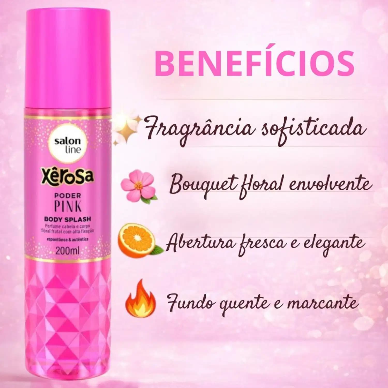 Body Splash Cabelo e Corpo Salon Line Xêrosa Poder Pink 200ml
