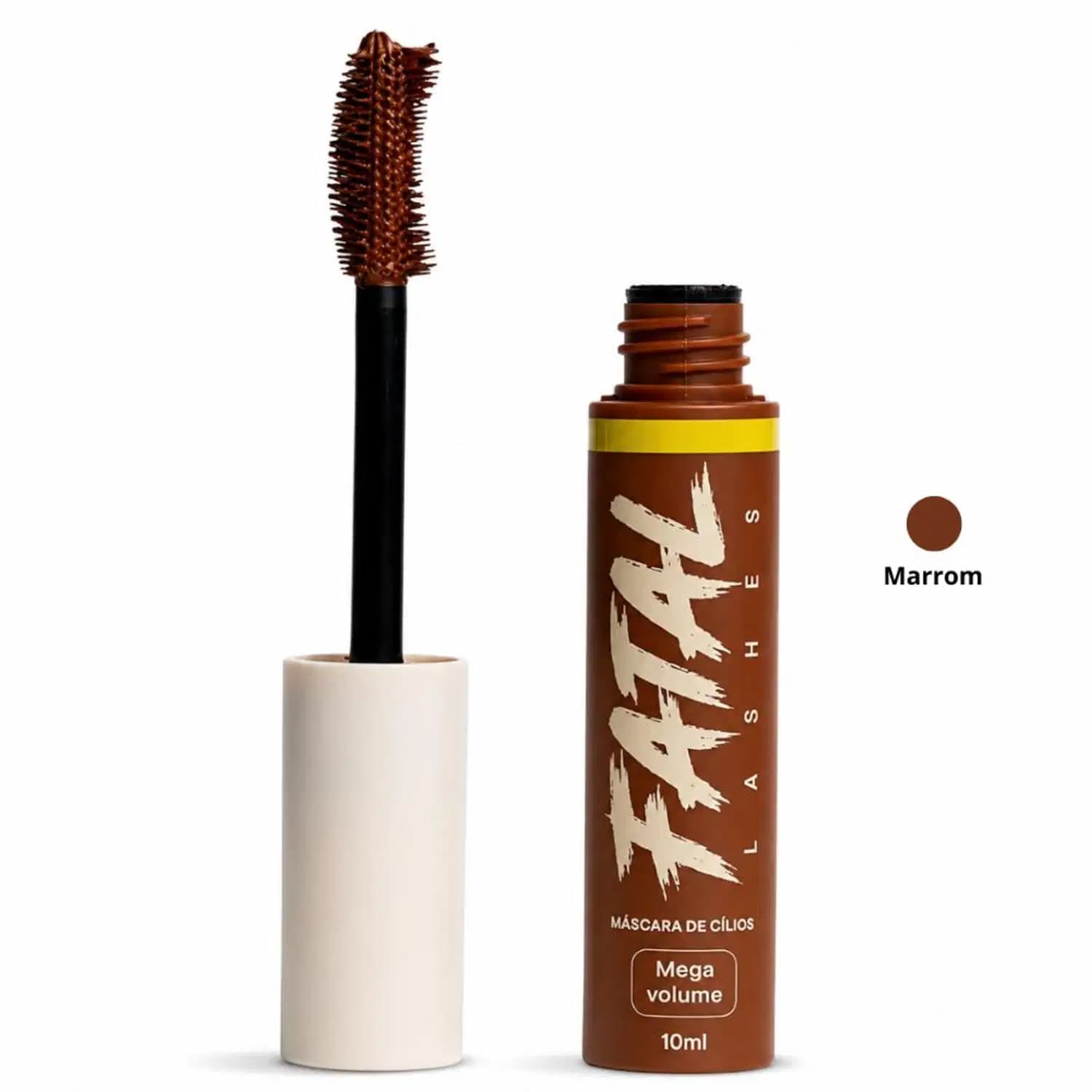 Máscara De Cílios Jasmyne Fatal Lashes Mega Volume 10ml Ref.: J0126 Marrom