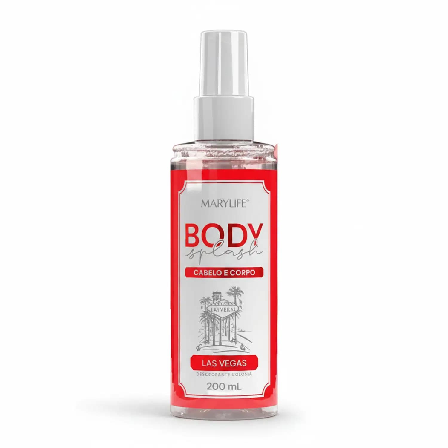 BODY SPLASH CABELO E CORPO LAS VEGAS FEMININO 200ML MARY LIFE