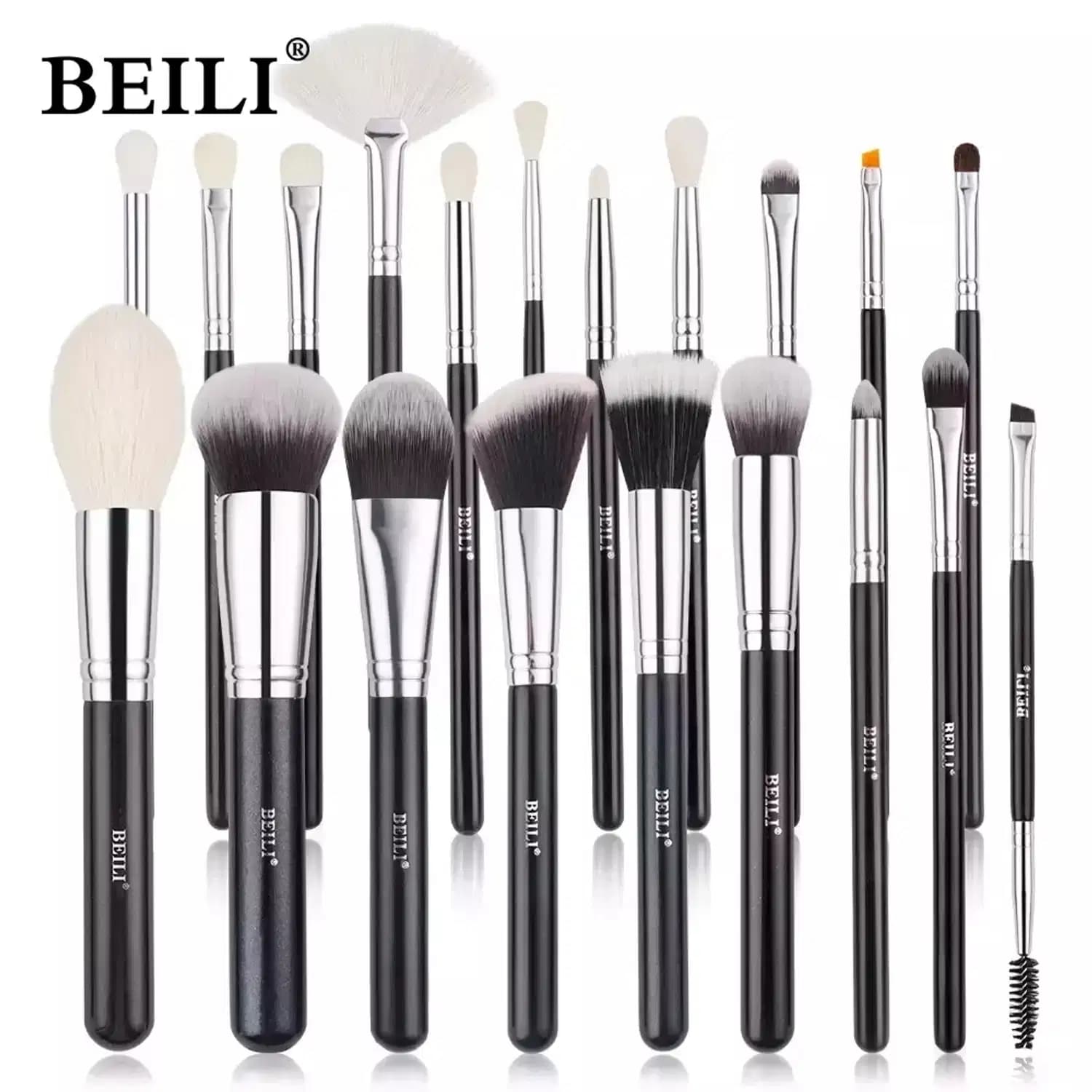 KIT Pincéis de Maquiagem Profissional BEILI Blush e Sombra B-20PCS