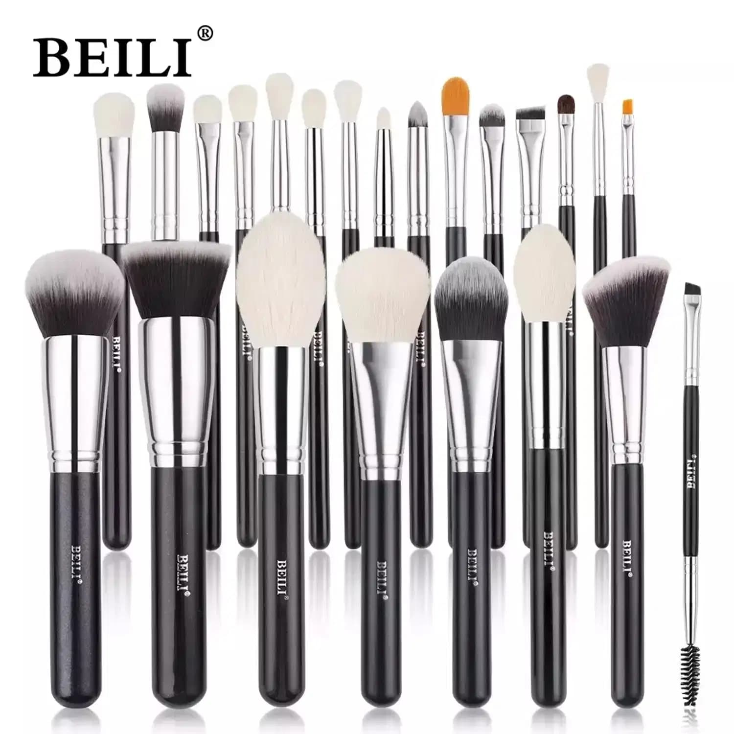 KIT Pincéis de Maquiagem Profissional BEILI Blush e Sombra B-23PCS