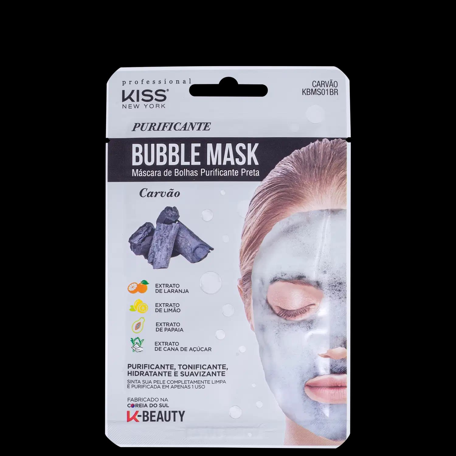 Kiss New York Bubble Purificante Preta - Máscara Facial 20ml