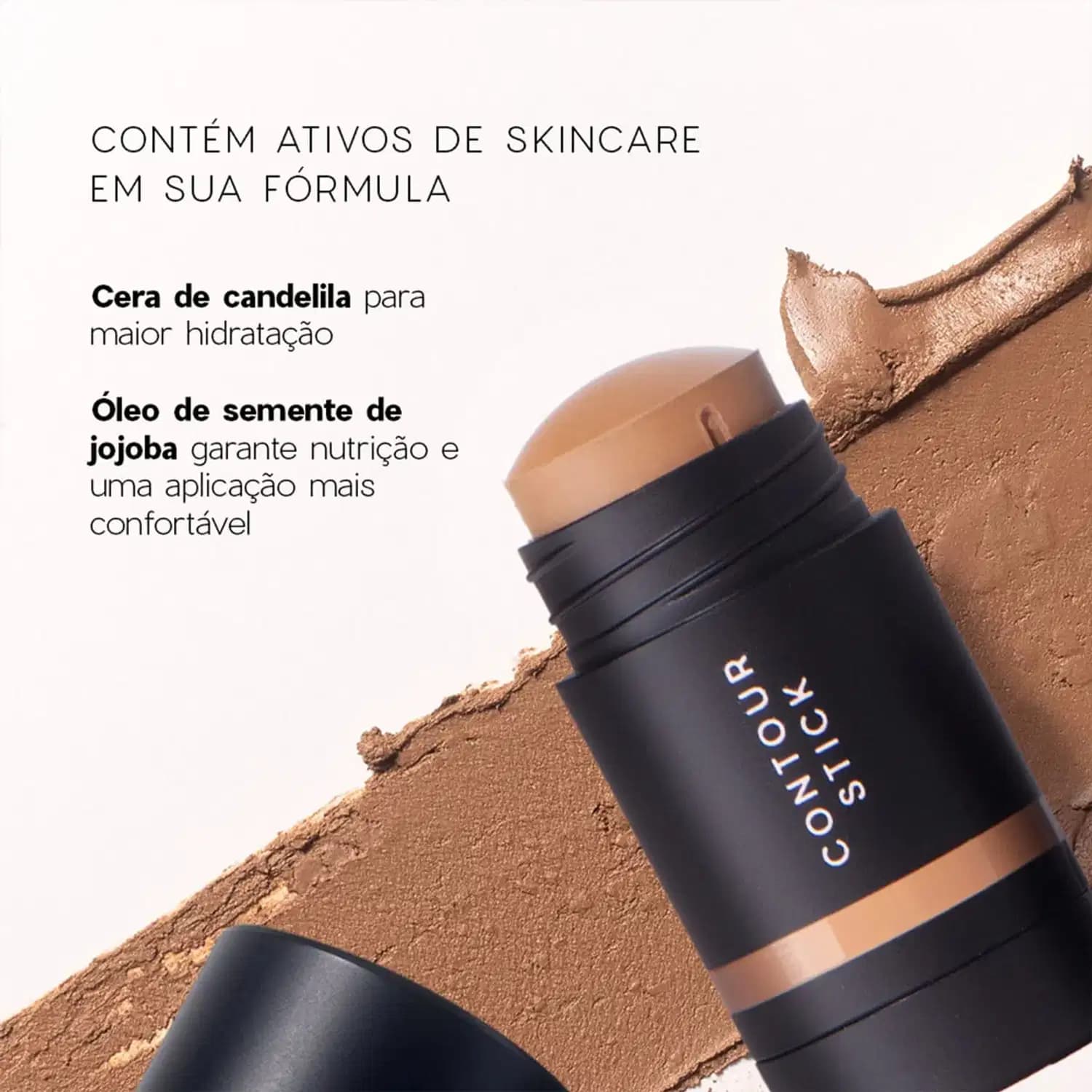 Kit Océane Edition Mini Blush Cloudy Pink Stick Contorno Marrom Claro e Esponja de Maquiagem (3 produtos)
