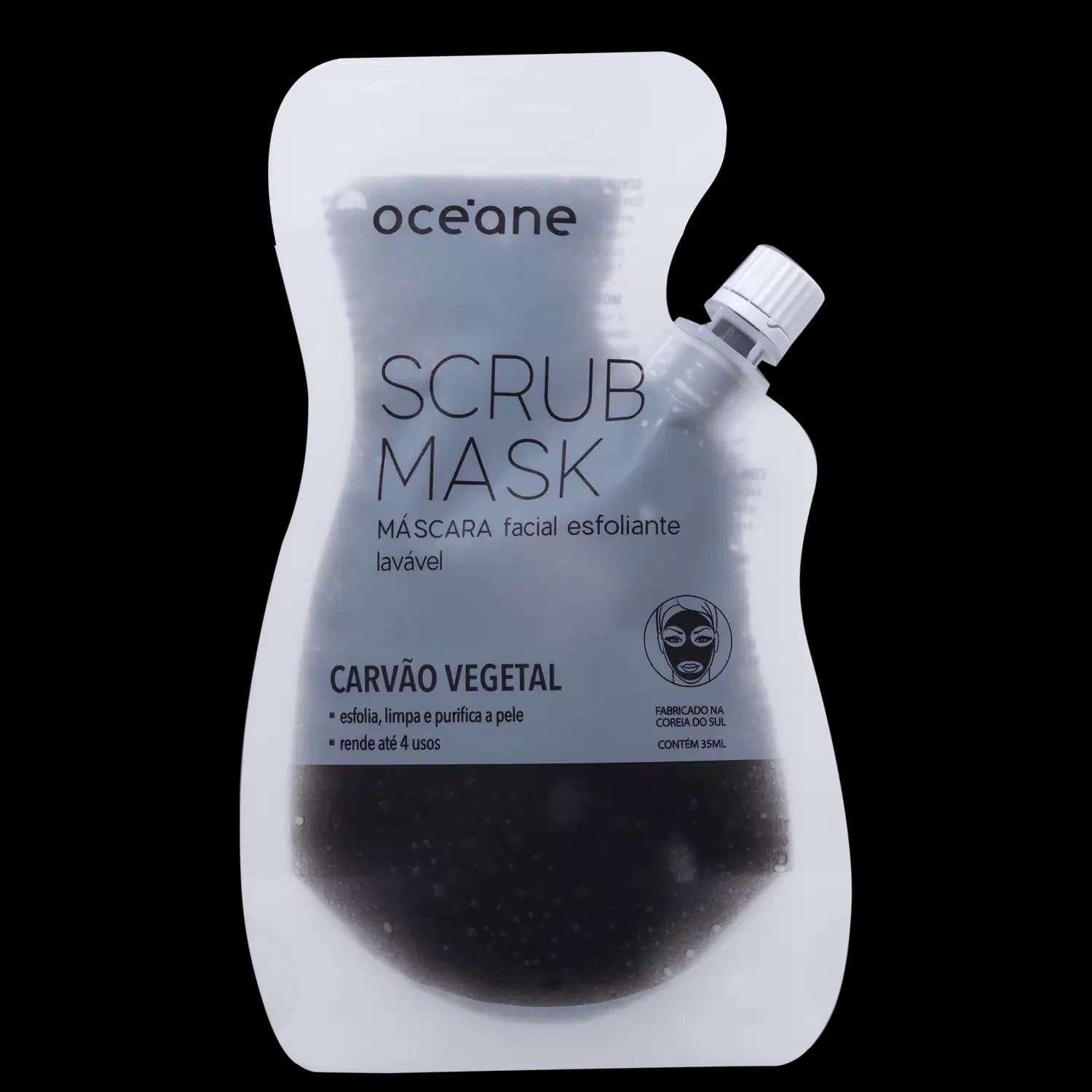 Océane Scrub Carvão Vegetal - Máscara Facial 35ml