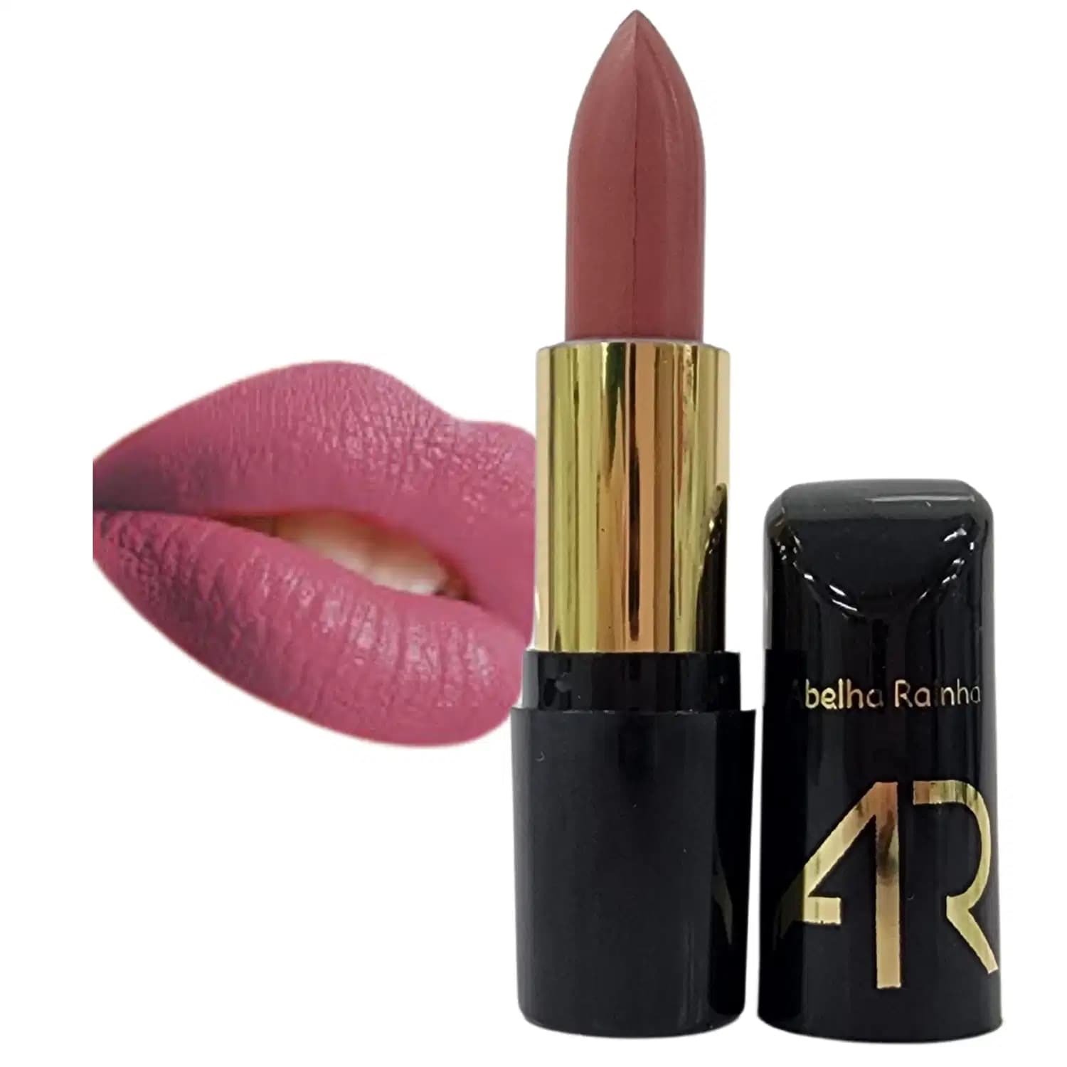 Abelha Rainha Batom AR Maquiagem Ácido Hialurônico Rosa Envolvente FPS 15 3,8g