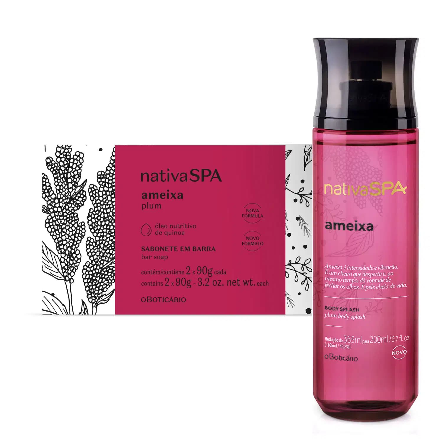 Kit Nativa SPA Ameixa o Boticário (3 Produtos)