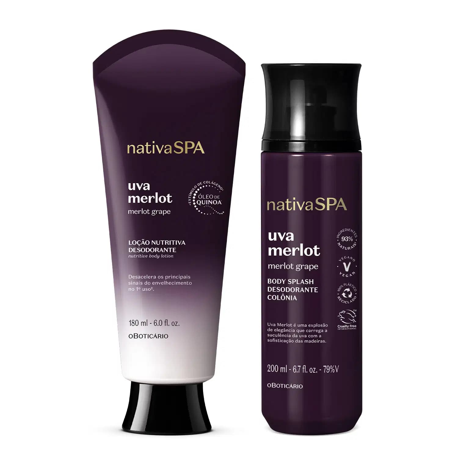 Kit o Boticário Nativa Spa Uva Merlot (2 Produtos)