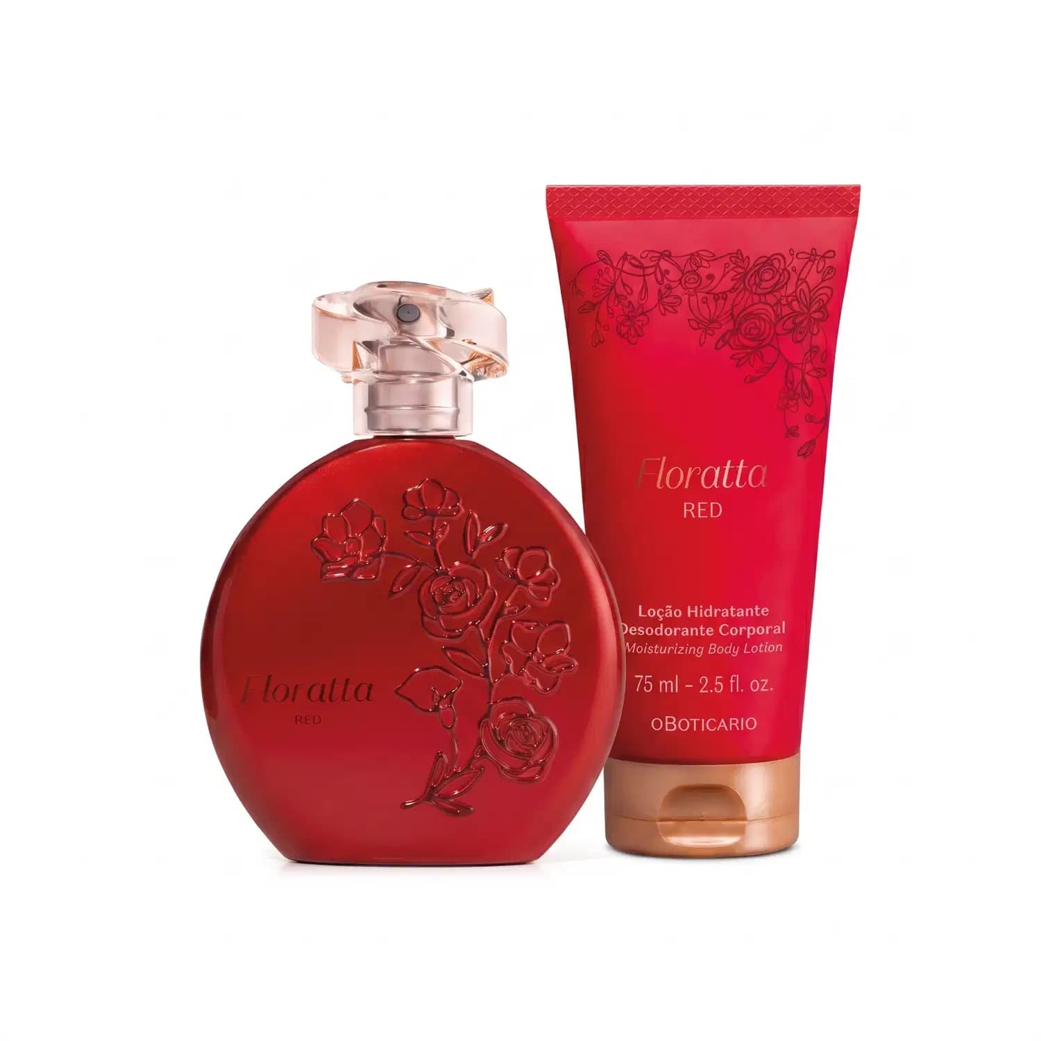 Combo Floratta Red: Desodorante Colônia 75ml + Loção Corporal 75ml