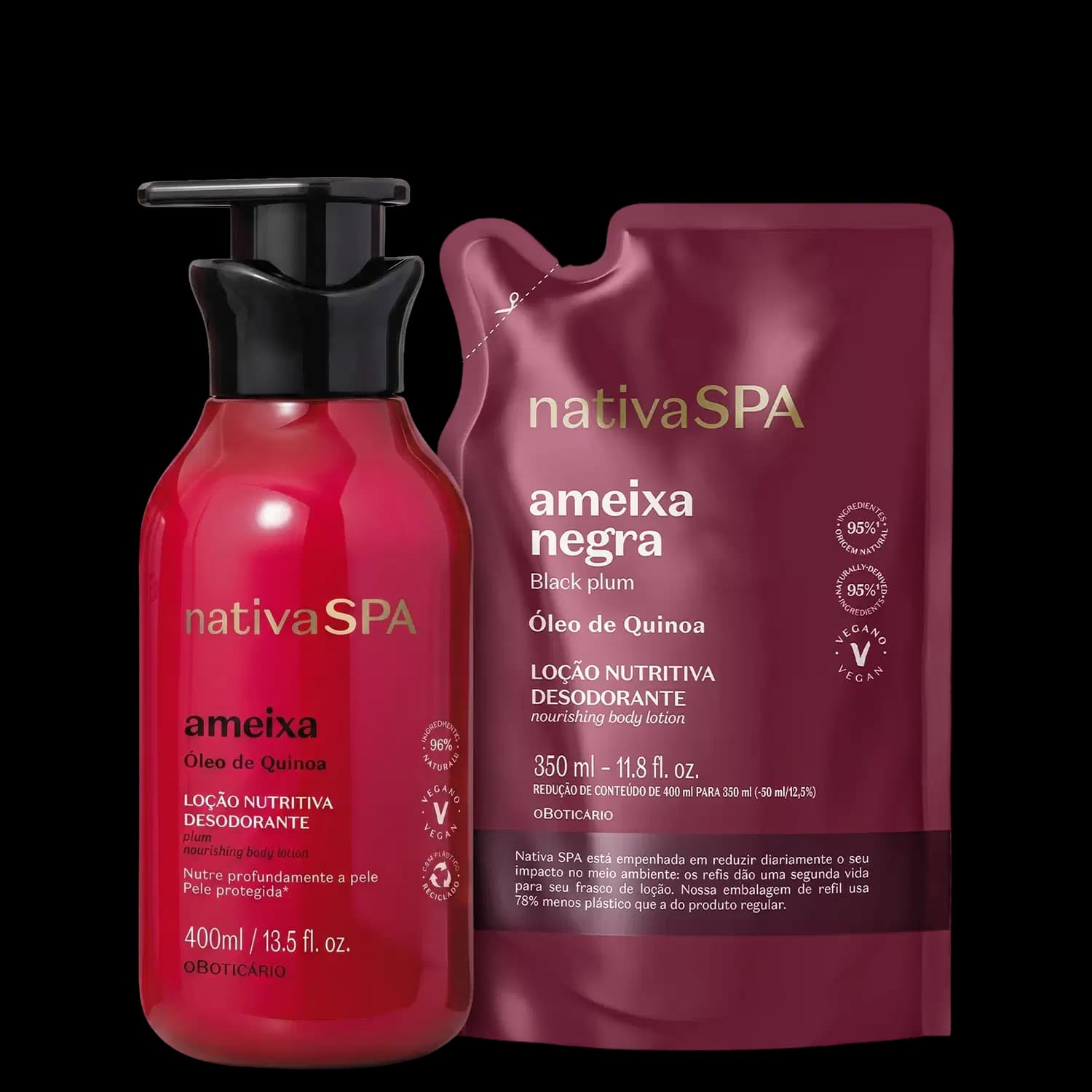 Kit Nativa SPA Ameixa + Ameixa Negra o Boticário (2 Produtos)
