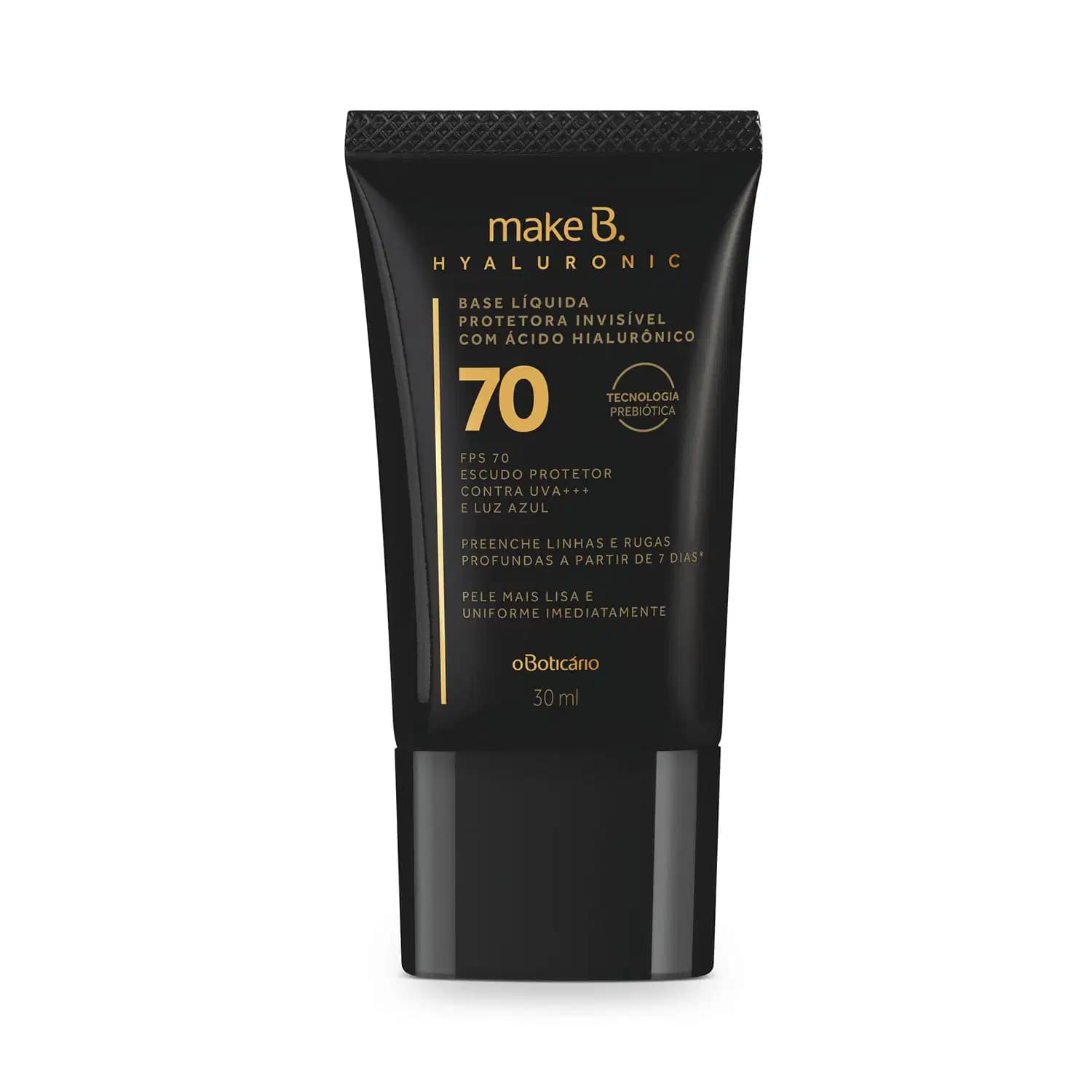 Base Líquida Protetora Invisível FPS 70 Make B. Hyaluronic 30ml