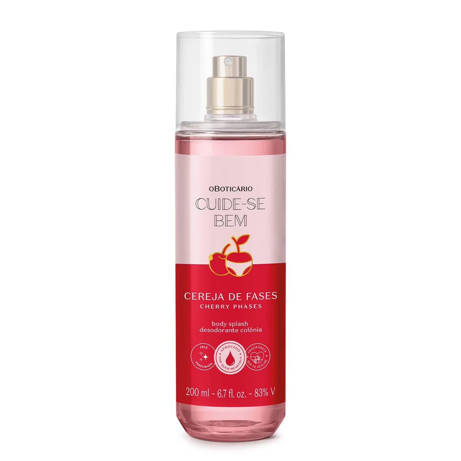 Cuide-se bem Cereja de Fases o Boticário - Body Splash Desodorante Colônia 200ml