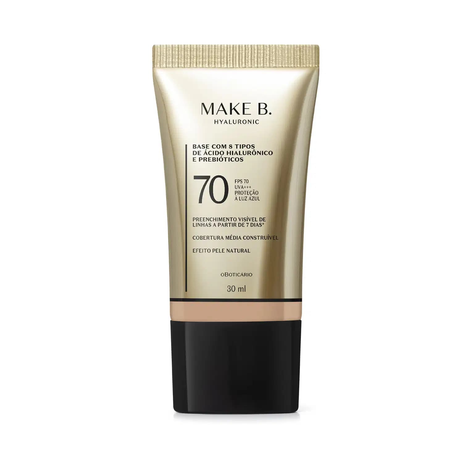 Base Líquida Protetora FPS 70 Make B. Hyaluronic Cor 120N 30ml
