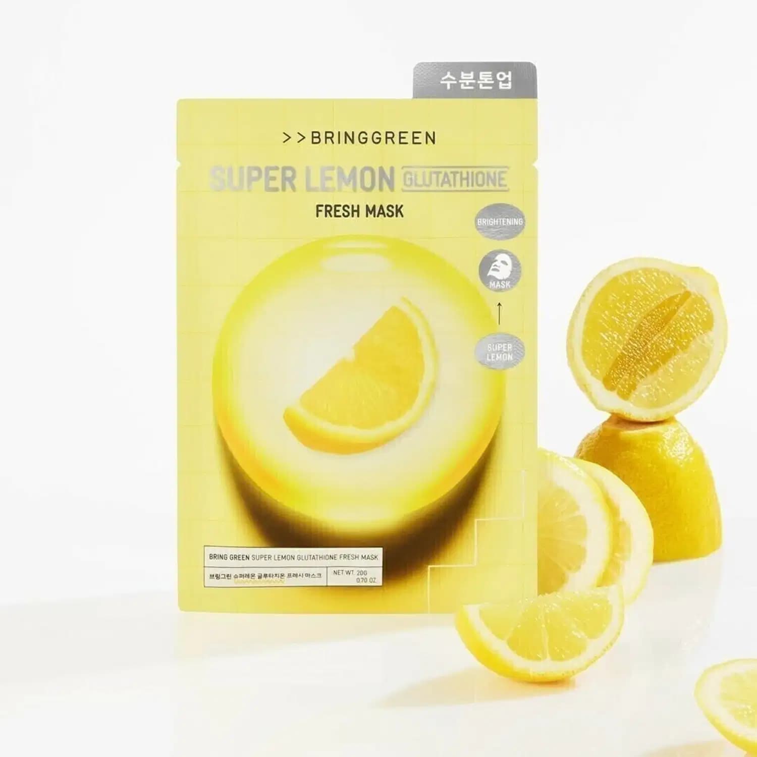 Bringgreen Fresh Mask Super Lemon Glutathione - Máscara Facial 20g