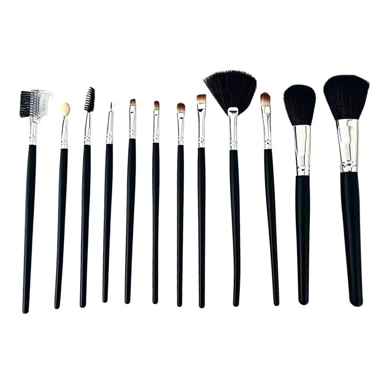 Pincel de Maquiagem Mega Kit C/ 12 Und