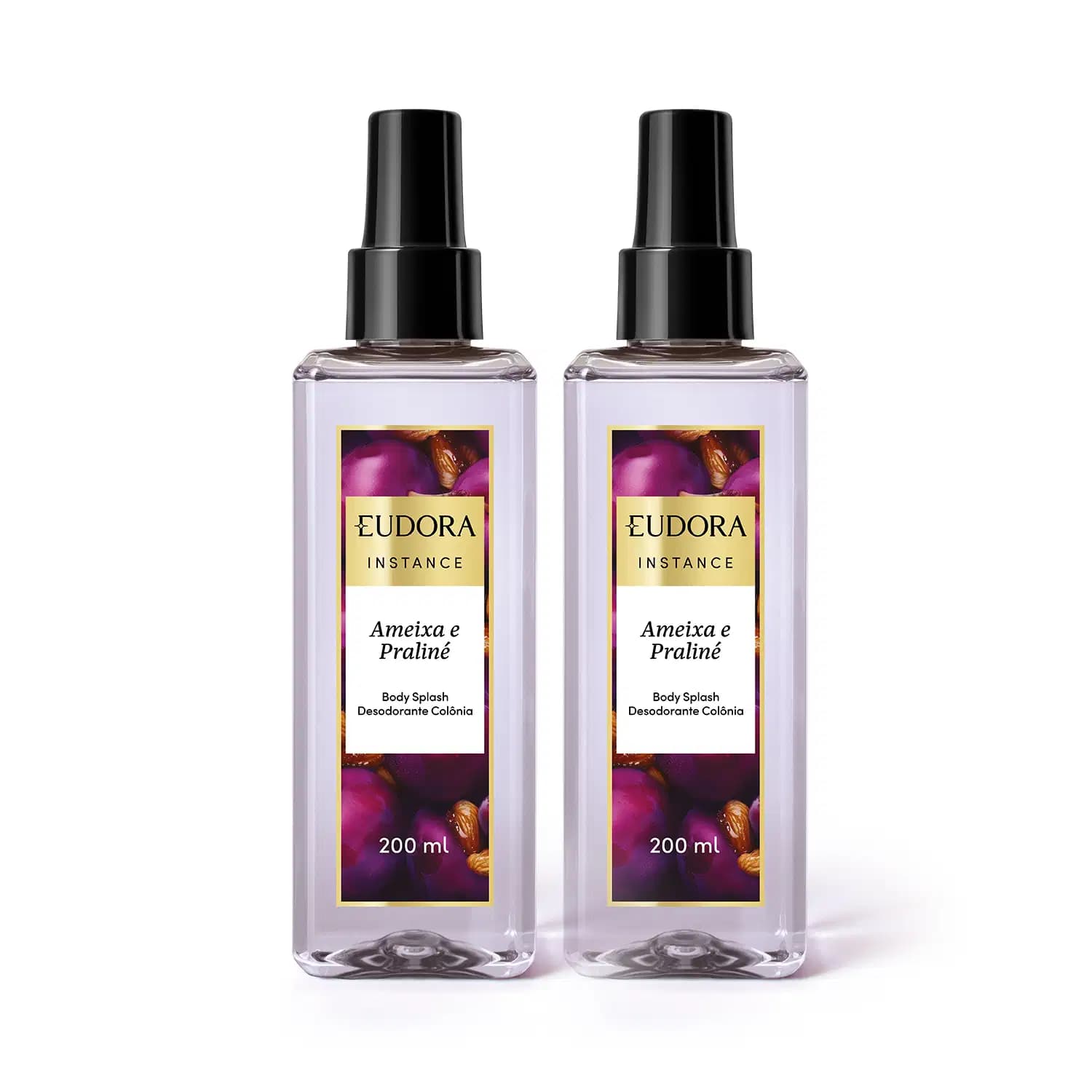 Kit Eudora Instance Ameixa e Praliné - Body Splash Desodorante Colônia (2 Unidades)