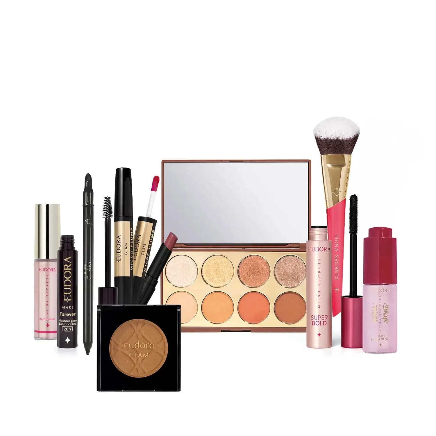 Kit Eudora Make Maquiagem Completa (9 Produtos)