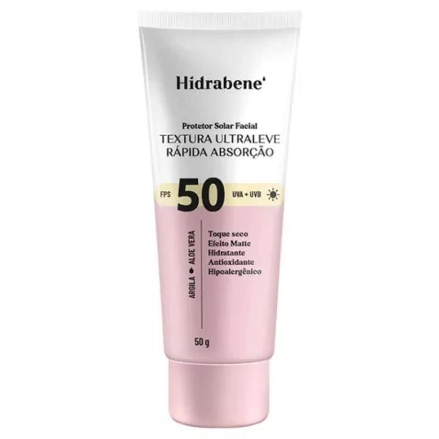 Hidrabene Ultra Leve FPS 50 - Protetor Solar Facial 50g