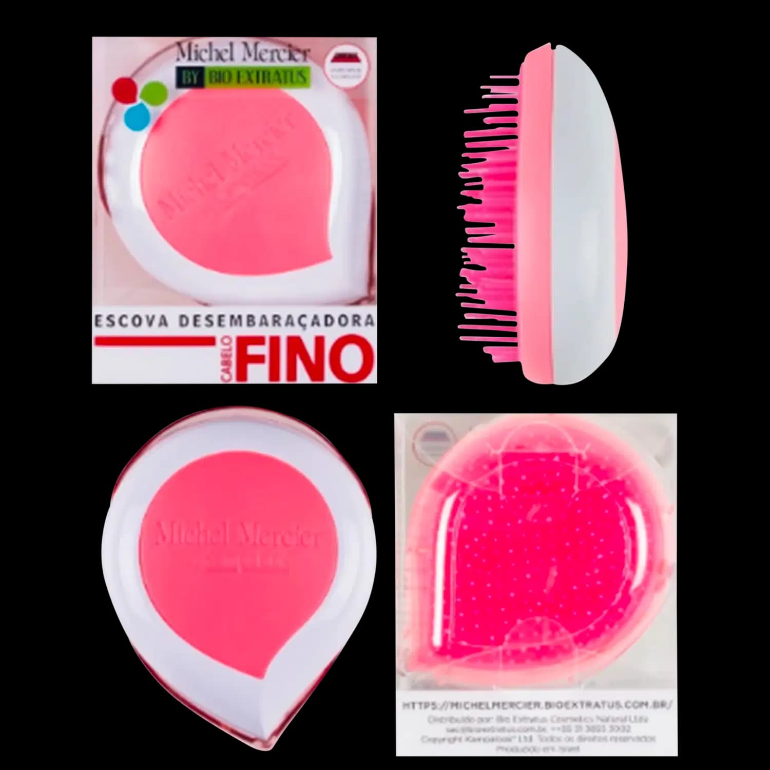 Michel Mercier by Bio Extratus Pack and Go Cabelo Fino - Escova de Cabelo