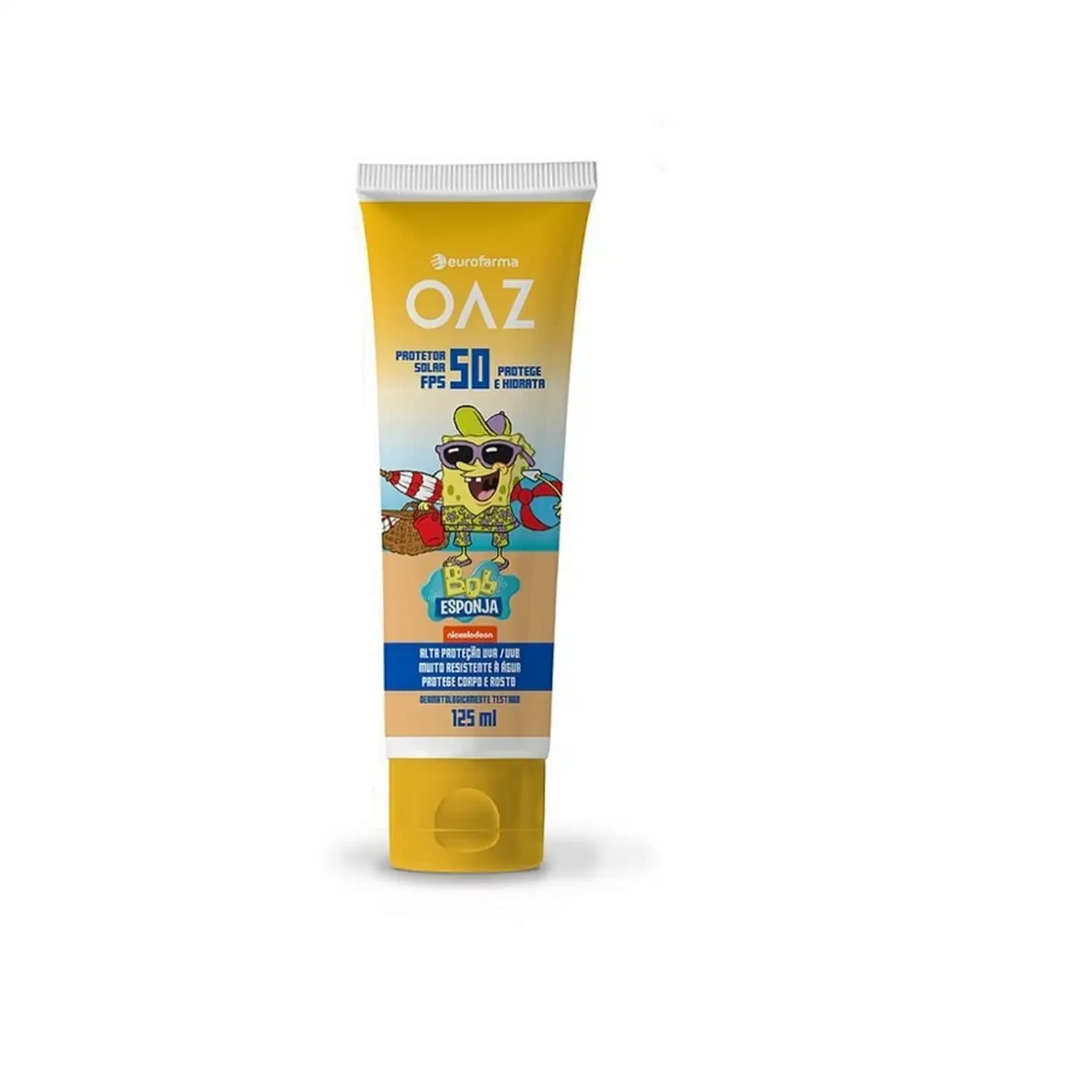 Eurofarma OAZ Bob Esponja FPS 50 - Protetor Solar Infantil 125ml