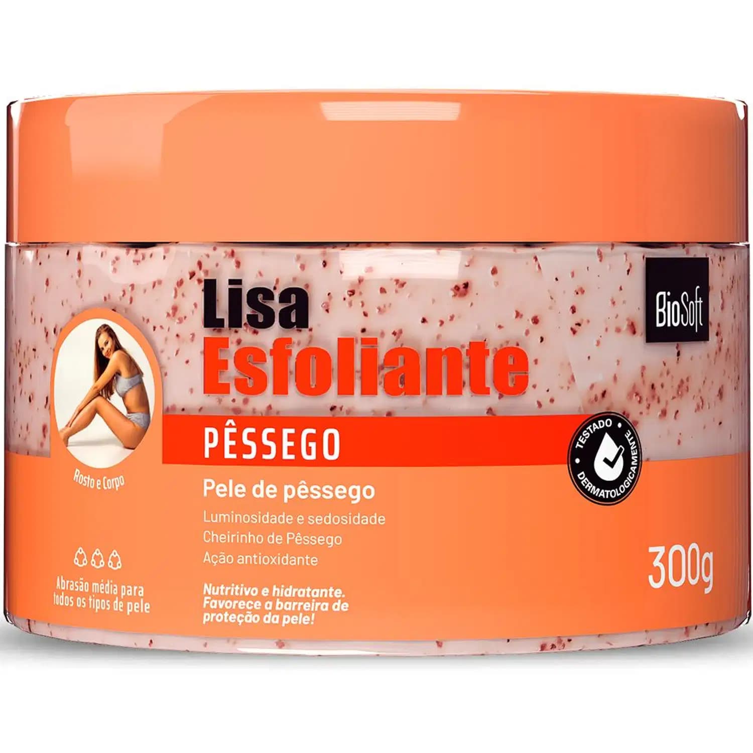 Bio Soft Lisa Pêssego - Esfoliante Corporal 300g
