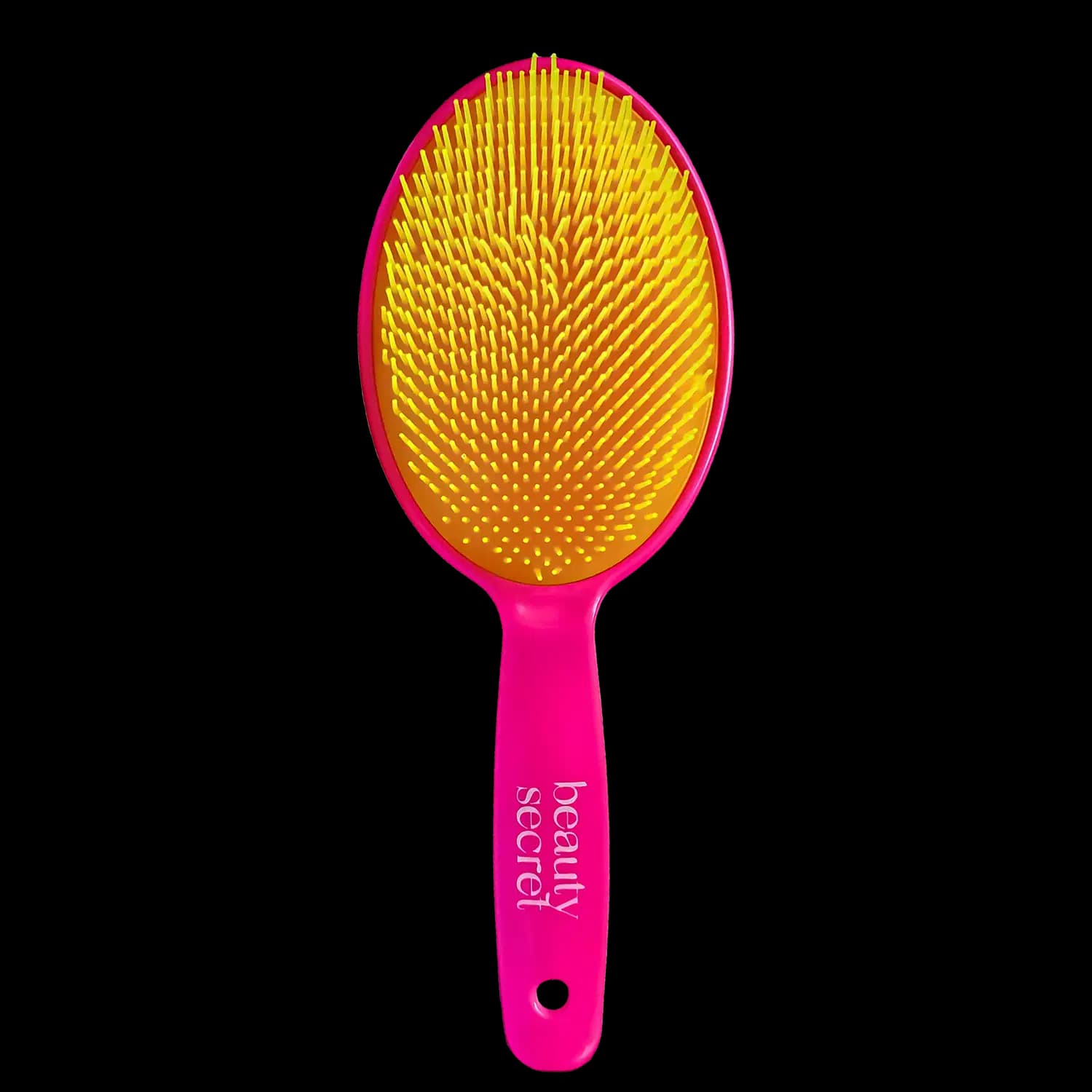 Beauty Secret Raquete Oval Cerdas Amarela - Escova de Cabelo