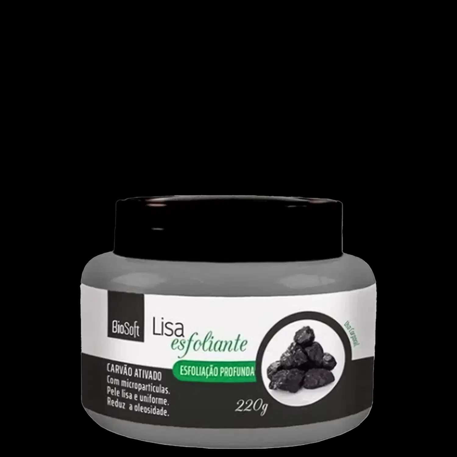 Bio Soft Lisa Carvão Ativado - Esfoliante Corporal 220g