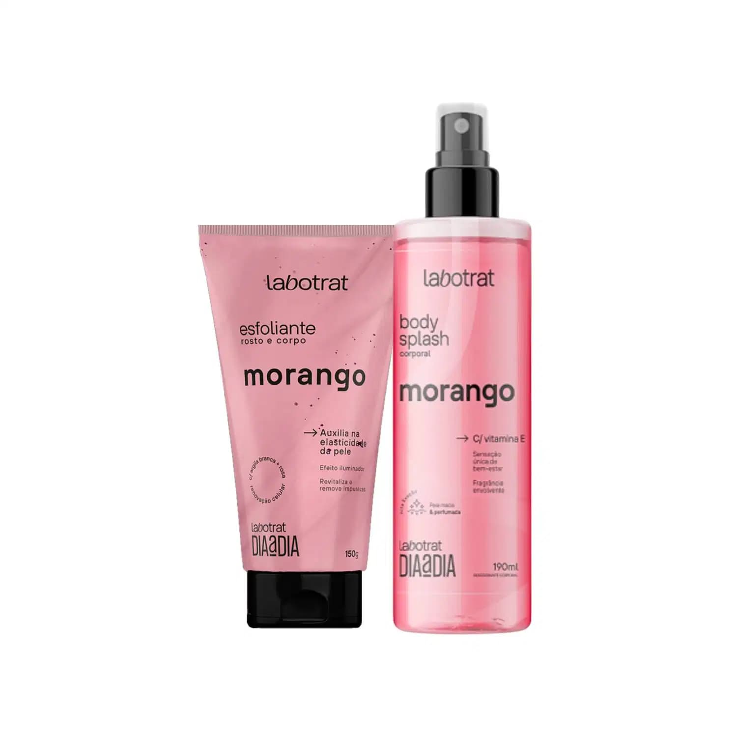 KIT ESFOLIANTE MORANGO 150GR + BODY SPLASH MORANGO 190ML - LABOTRAT